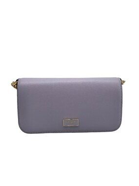 Kate Spade Lavender Saffiano Leather Flap Chain Crossbody Bag